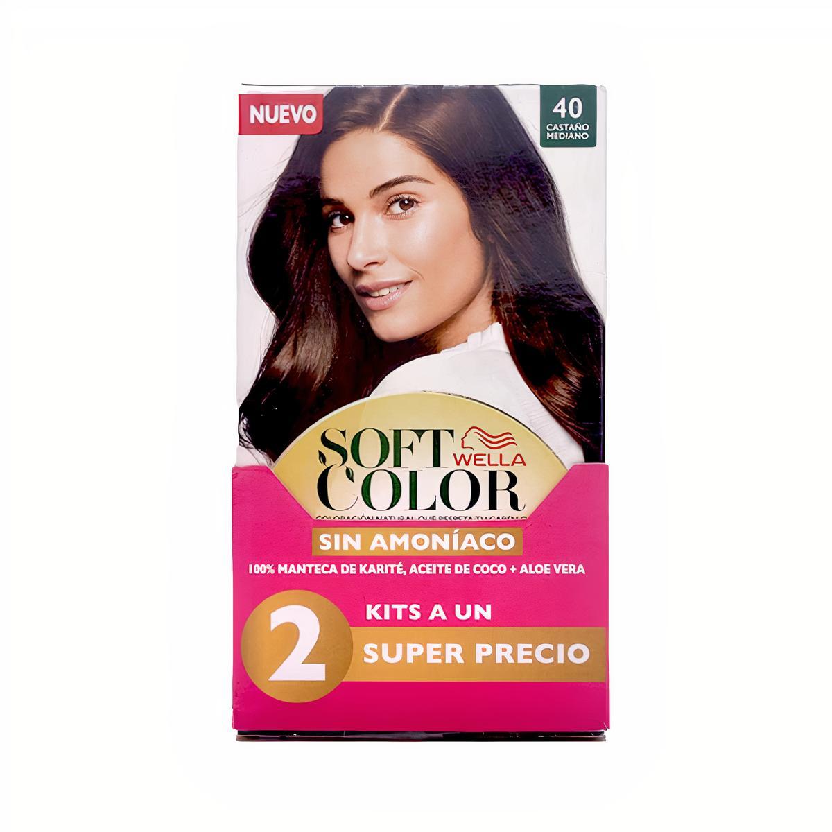 Soft Color Tinte Permanente Capilar Tono 40 Castaño Mediano 2 und