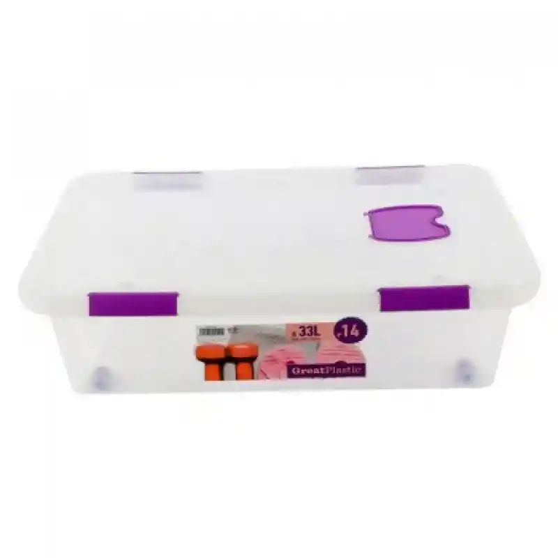 Great Plastic Caja Bajo Cama Con Ruedas 33 L 2440