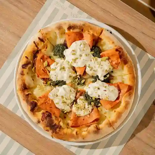 PIZZA STRACIATELLA PISTACHOS
