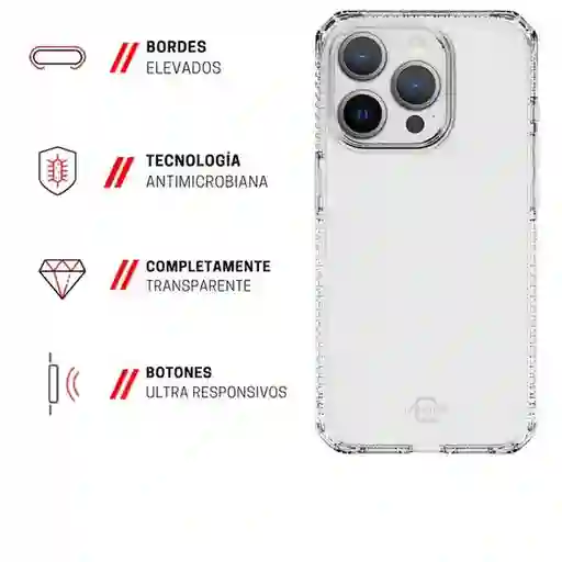 Itskins Estuche Spectrum Clear Para iPhone 15 Pro Transparente