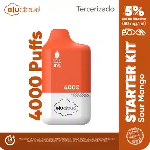 Combo Glucloud Starter Kit Sour Mango Pod Box / 4000 Puff