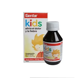 Genfar Kids Analgésico (100 mg) Suspensión Infantil Sabor a Tutti Frutti
