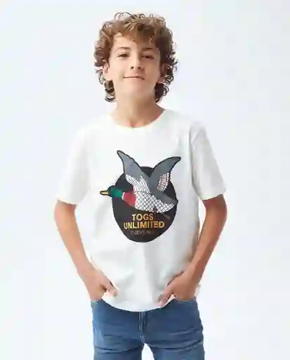 Basic T-shirt M/c Crudo Prístino Claro Talla 4 Niño Chevignon