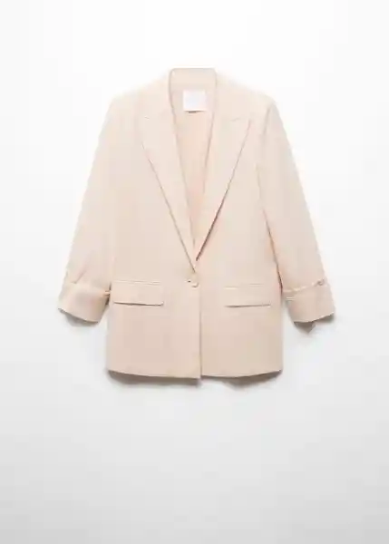 Blazer Americana Eleli Rosa Pastel Talla 27 Mujer Mango