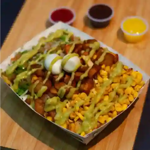 Salchipapa Vegetariana Compartir