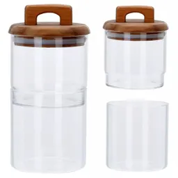 Excellent Houseware Recipiente Vidrio Tapa 700 mL Cd1002800
