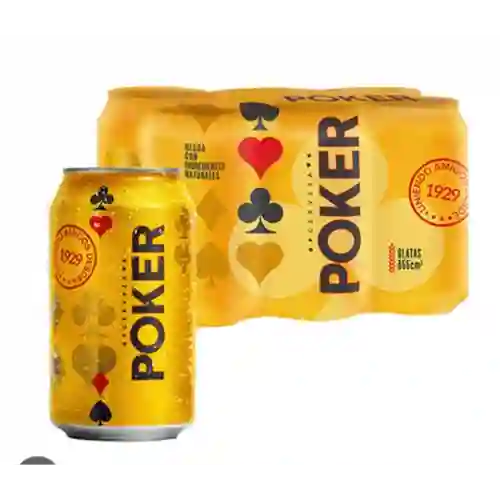 Sixpack de Cerveza en Lata Poker 355Ml