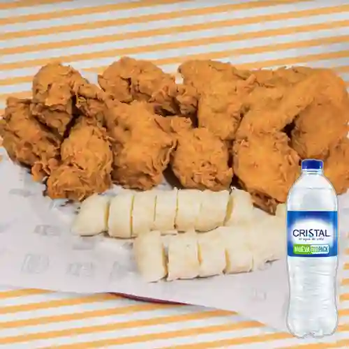 Combo Alitas X 8 Piezas + Agua Cristal Sin Gas 600 ml
