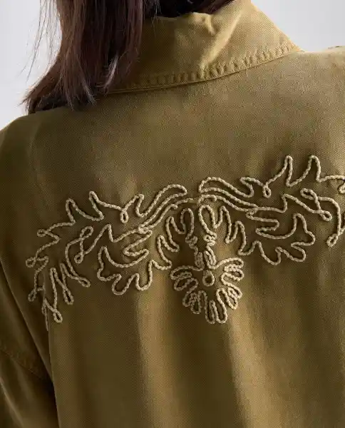 Camisa Mujer Verde Talla S 619G004_VER180627 Americanino