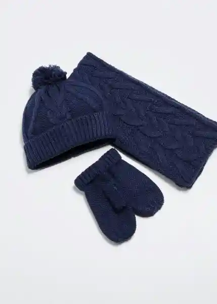 Bufanda Torotosn Navy Talla 99 Niños Mango