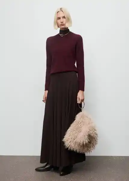 Saco Jersey Seedsun Granate Talla M Mujer Mango