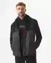 Chaqueta Mixed Fabrics Masculino Negro Sombrio Talla L Chevignon