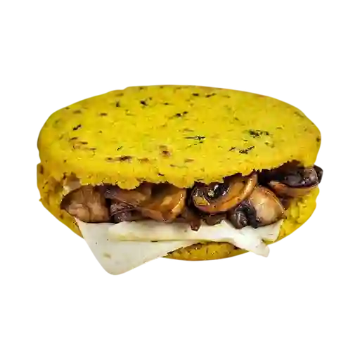 Arepa con Queso y Champiñones