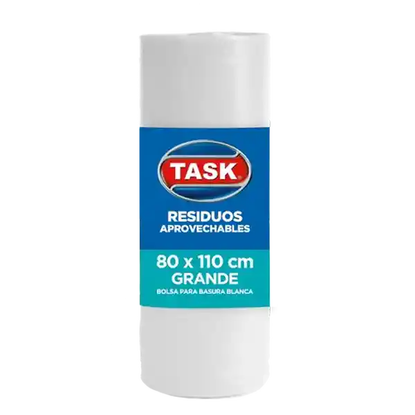 Task Bolsa Basura Grande Blanca 80 x 110 cm