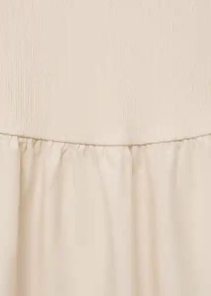 Vestido Valvi Crudo Talla M Mujer Mango