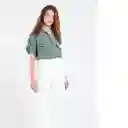  Camisa Hoambo Mujer Verde Agave Oscuro Talla M Naf-Naf 