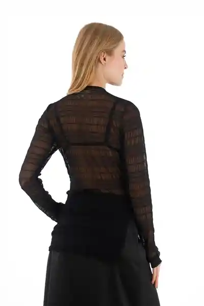 Buzo Celestia Negro Talla XS Mercedes Campuzano