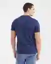 Camiseta V Neck Azul Medianoche Ultraoscuro Talla M Chevignon