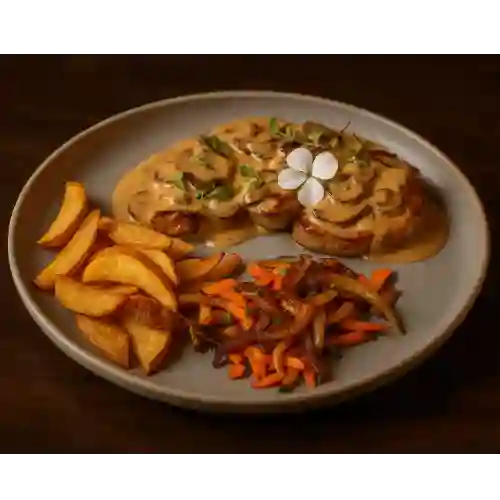 Pollo en Champiñones