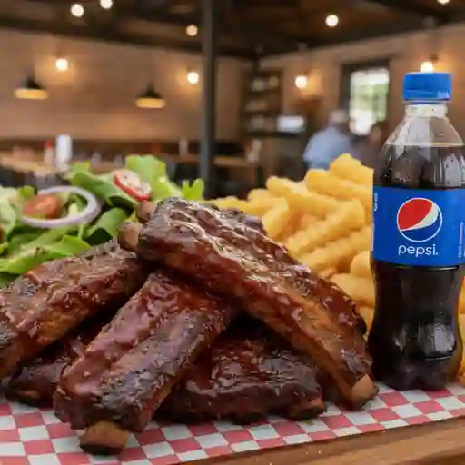 Combo costillas bbq.