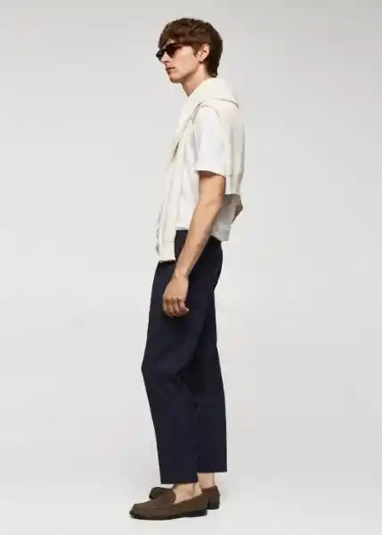 Pantalón Milano Navy Talla 38 Hombre Mango
