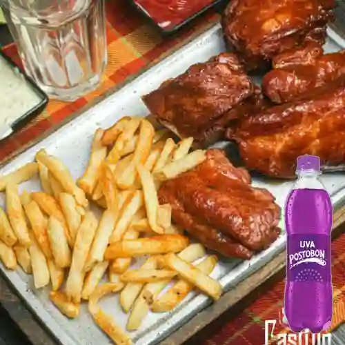 Combo Costillas de Cerdo + Postobon Uva 400 ml