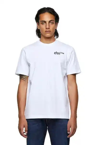 Diesel Camiseta Para Hombre T-Just-B56 Blanco Talla S