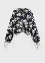 Blusa Swan Negro Talla S Mujer Mango