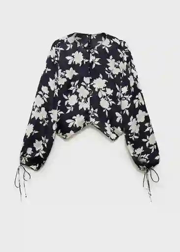 Blusa Swan Negro Talla S Mujer Mango