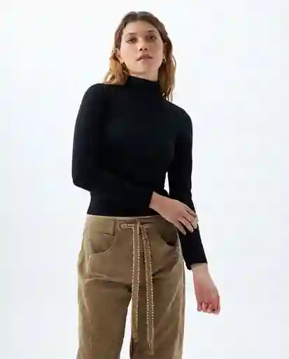 Camiseta Mujer Negro Talla XS 609f019 Americanino