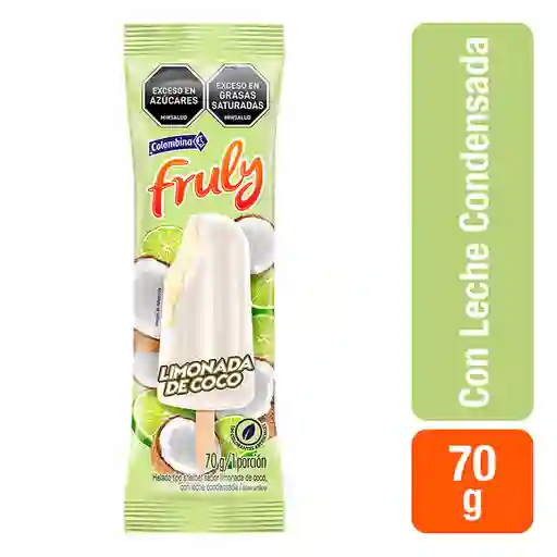 Helado Paleta Fruly Limonada de Coco
