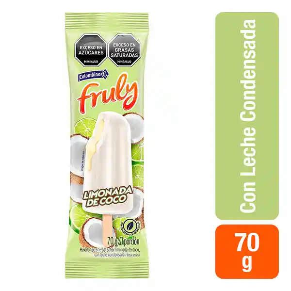 Helado Paleta Fruly Limonada de Coco