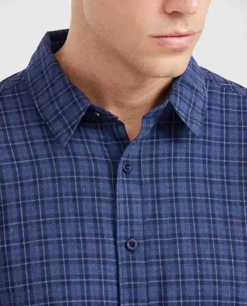 Camiseta Plaid Azul Dark Ultra Oscuro T. M Chevignon