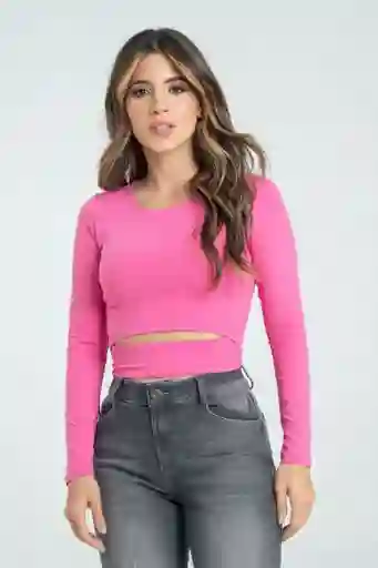 Crop Top Vinci Color Fucsia Talla S Ragged