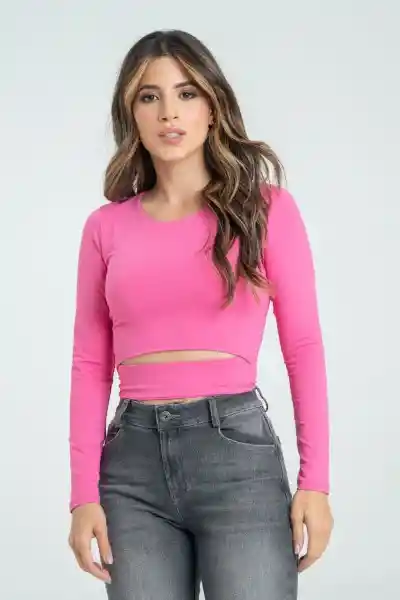 Crop Top Vinci Color Fucsia Talla S Ragged