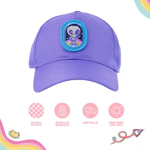 Gorra de Béisbol Serie Vania Bachur Alien Morado Miniso