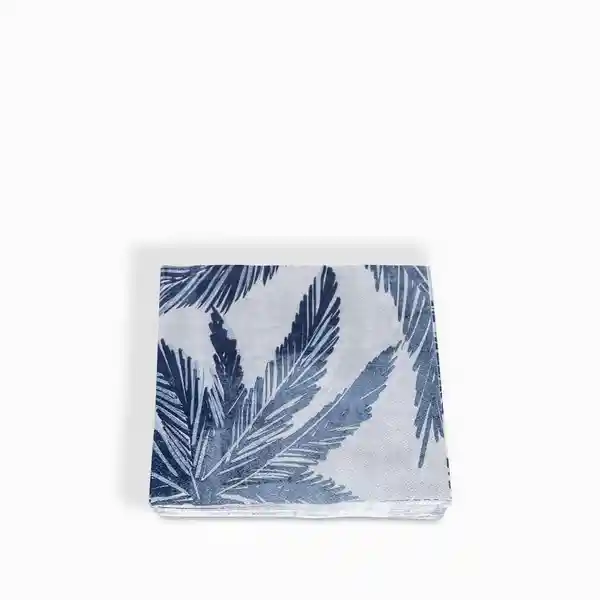 Servilleta Hoja Palmera Azul 12.5 Cm X 12.5 Cm Ambiente Gourmet