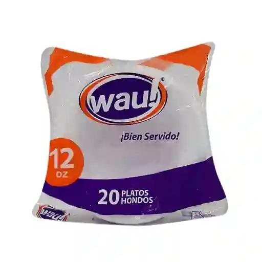 Wau! Plato Hondo Espumado 12 Oz 10237