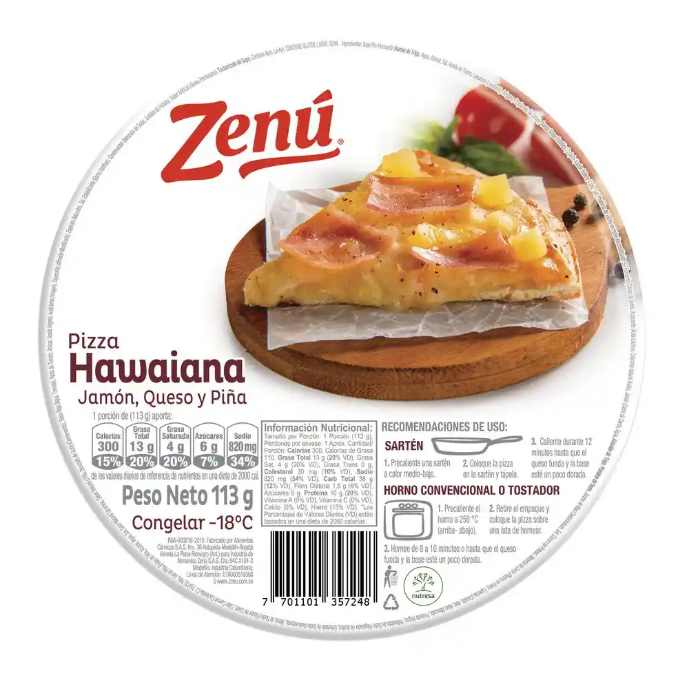 Zenú Pizza Hawaiana