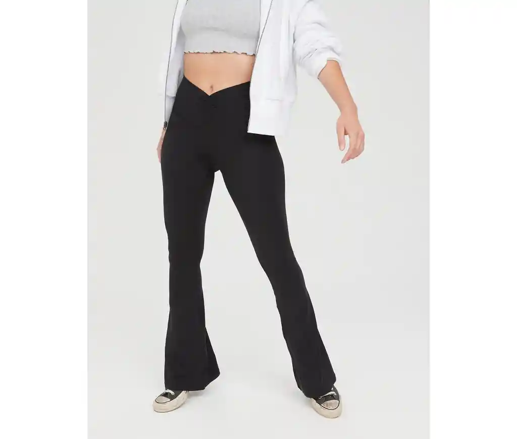 Leggings Negro Talla Med Reg Aerie American Eagle