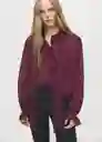 Blusa Bologna Burdeos Talla L Mujer Mango