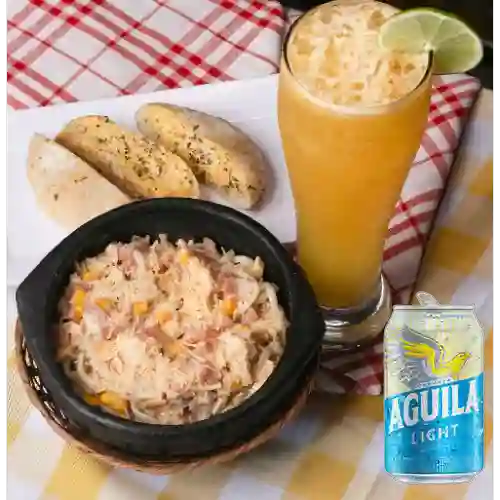 Combo Lasaña Dos Carnes + Aguila Light Lta 330ml