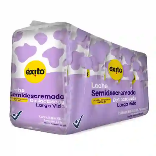  Leche Semidescremada Deslactosada Uht Exito  