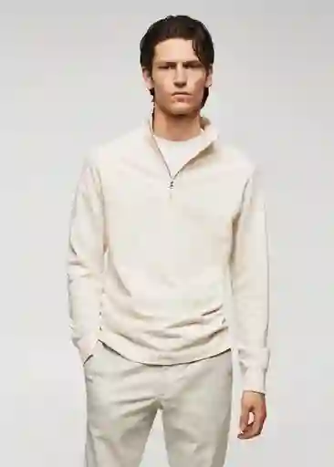 Buzo Sudadera Winne Crudo Talla XXL Hombre Mango