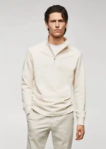 Buzo Sudadera Winne Crudo Talla XXL Hombre Mango