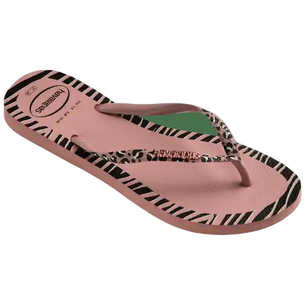 Sandalias Slim Animal Fashion Rosa Crocus T.38 4147966 Havaianas