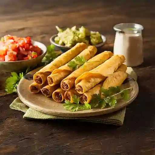 Tacos Dorados de Bistec Orden de 3