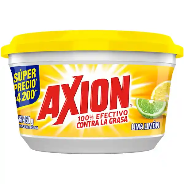 Axion Lavaplatos en Crema Lima Limón