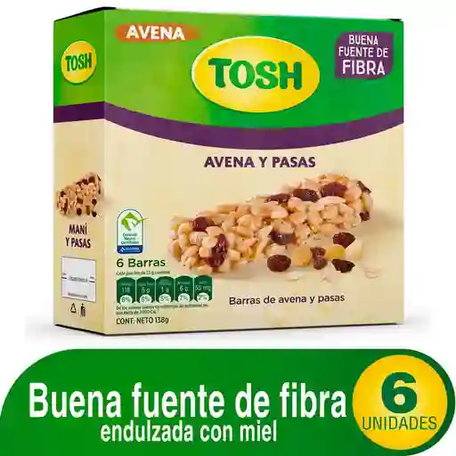 Tosh Barras de Cereal con Avena y Pasas