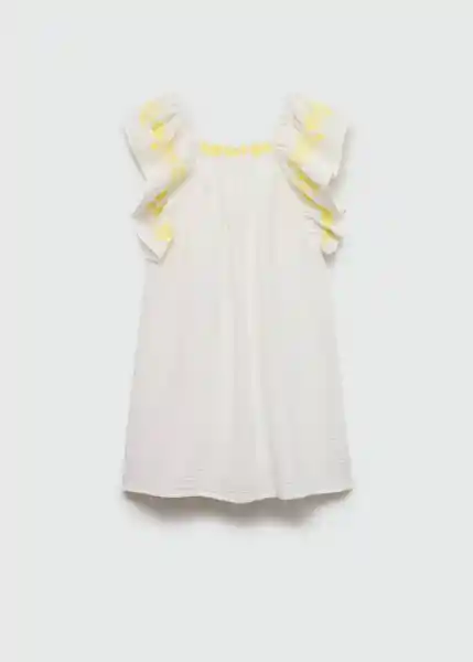 Vestido Milos Blanco Talla 12 Niñas Mango